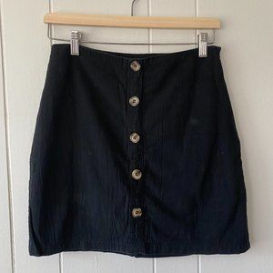 Black Cotton Skirt